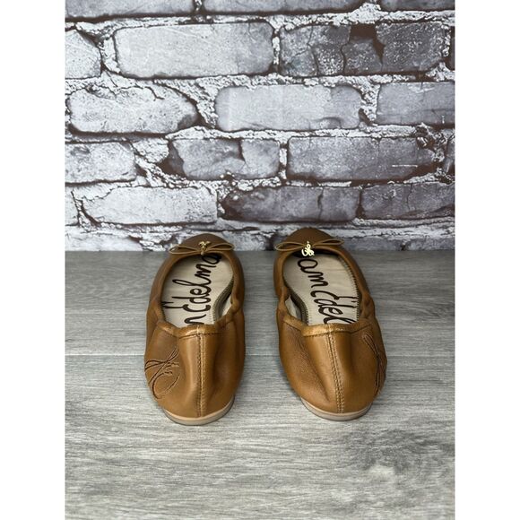 Sam Edelman Felicia Brown Leather Bow Classic Ballet Flats Women Sz 7.5M US/38.5 - Picture 4 of 16
